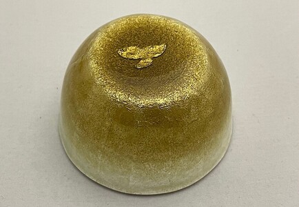《受注生産》小サイズ【秋・稔りの金色】総銀張七宝『酒杯』／ 赤羽七宝舎 七宝 贈り物 ギフト 酒器 ガラス 冷酒 盃 工芸品 おちょこ グラス 酒器 酒器 酒器 酒器 酒器 信州 長野県 諏訪市 諏訪 【87-02AU】