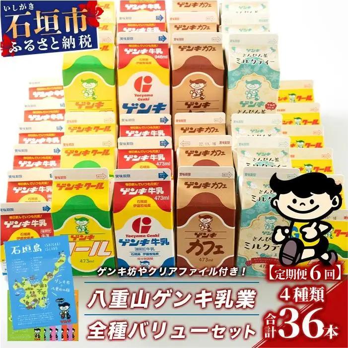 【定期便_6回】八重山ゲンキ乳業 全種バリューセット　GN-4_6t