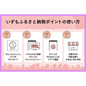 出雲市 デジタル地域通貨「いずも縁結びPAY」 いずもふるさと納税ポイント15,000pt（1pt＝1円）【15,000円分 電子決済 キャッシュレス 飲食 宿泊 体験 電子マネー 島根県 出雲市】
