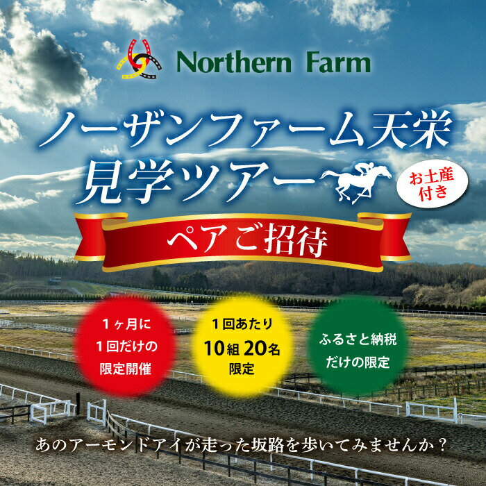 【ふるさと納税】月1回限定開催 ノーザンファーム天栄見学ツアー ペア招待 UMAJO 期間限定 東北 福島県 天栄村 競馬 ノーザン 応援 思い出 記念 F21T-093