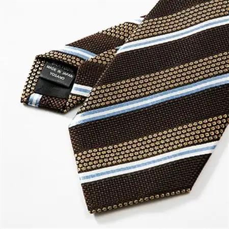 シルク100%　たけとらのフレスコネクタイ　ベージュ・茶　ふるさと納税限定　プレゼント・贈答用にも_装飾品・工芸品 ネクタイ・ベルト 服飾小物 _【1347162】