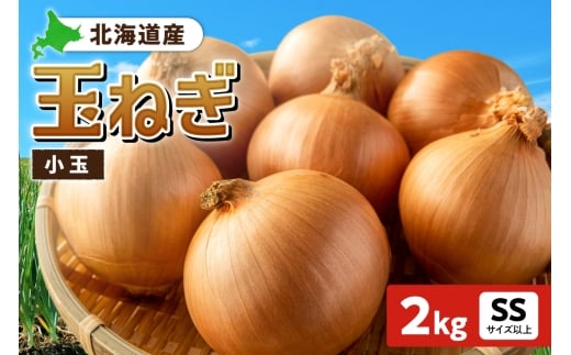 玉ねぎ 北海道産 小玉 2kg SSサイズ以上