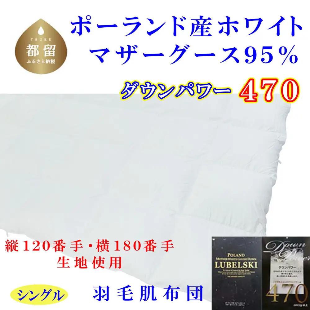 	羽毛 肌布団 ポーランド産マザーグース95%ダウンパワー470シングル CK316