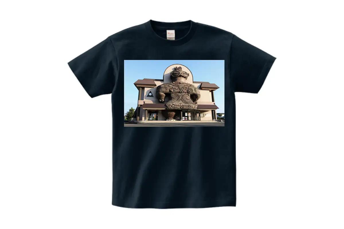 木造駅オリジナルTシャツ(ネイビー／Lサイズ) [1042]