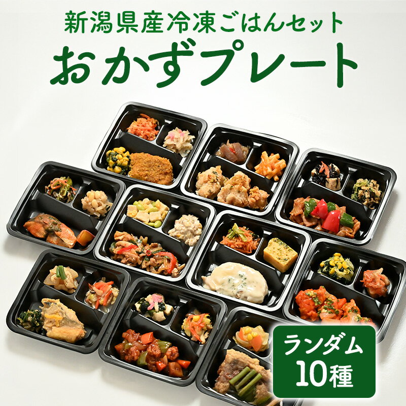 【ふるさと納税】【ランダム10種】いろどりおかずプレートと新潟県産冷凍ごはんセット 健康調理 簡単 非常食 にも フーディーネットジャパン