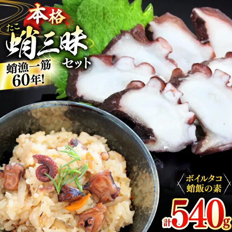 たこめし 素 ボイルタコ 蛸 漁師飯セット (タコ飯の素 2P / ボイルタコ 300g)