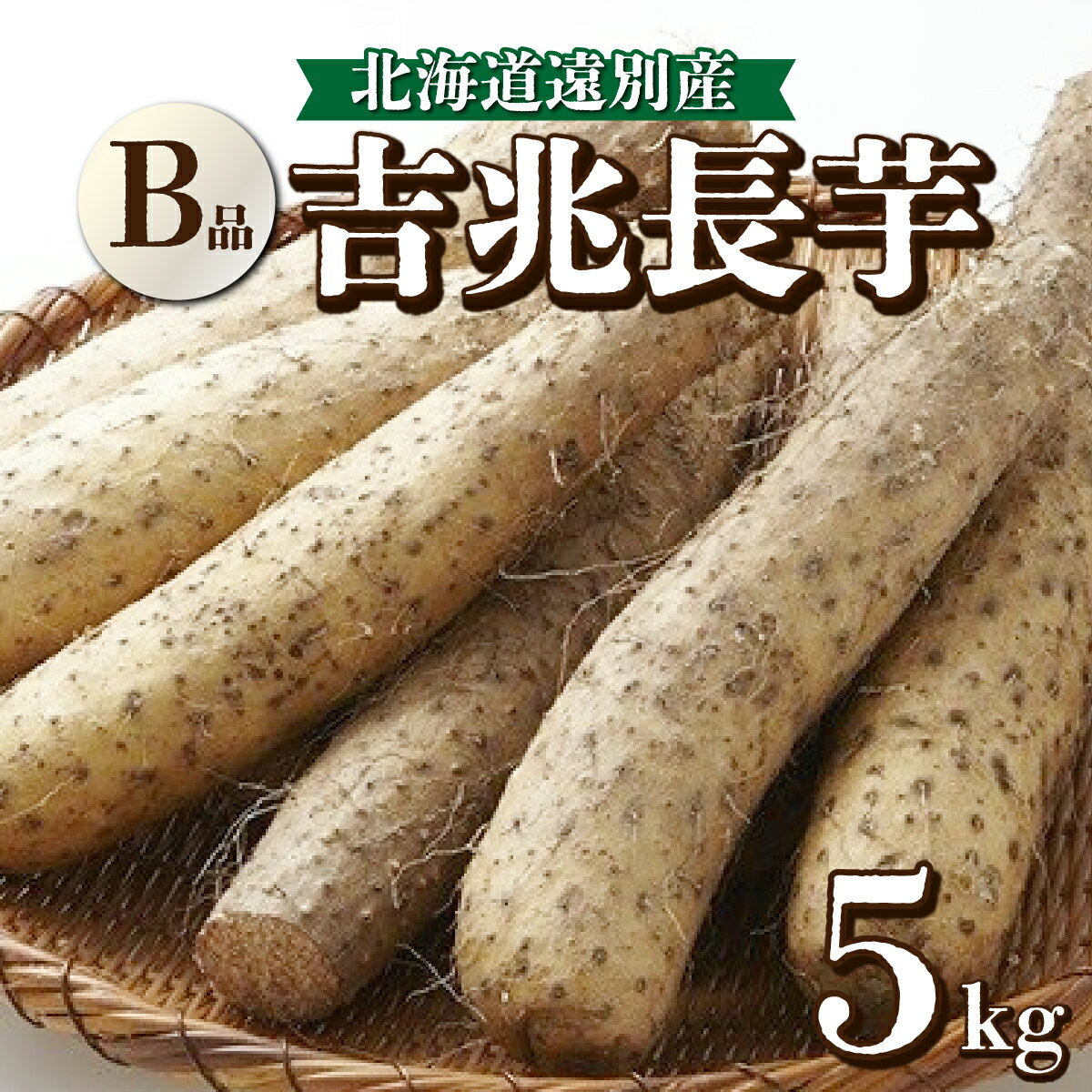 【ふるさと納税】数量限定！遠別町産　吉兆長芋（B品 5kg)　ながいも 山芋 いも とろろ 野菜 健康食品 北海道 遠別町