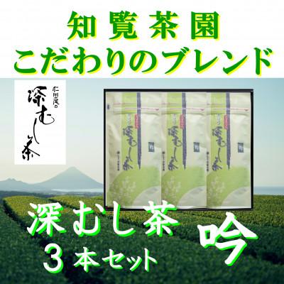 ふるさと納税 南九州市 【自宅用】知覧茶園の深むし茶「吟」70g×3本セット