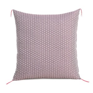 【撥水加工】麻の葉紋様 高級座布団カバー 赤色 銘仙判