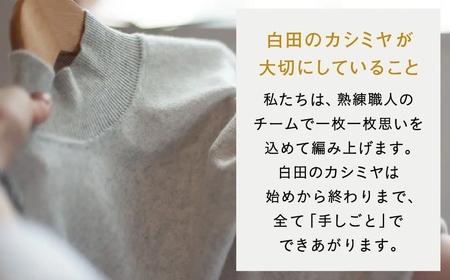 カシミヤ Vネックプルオーバー度詰 カシミヤ カシミヤ (コルク )男性用サイズ:L(44)≪白田のカシミヤ≫ 