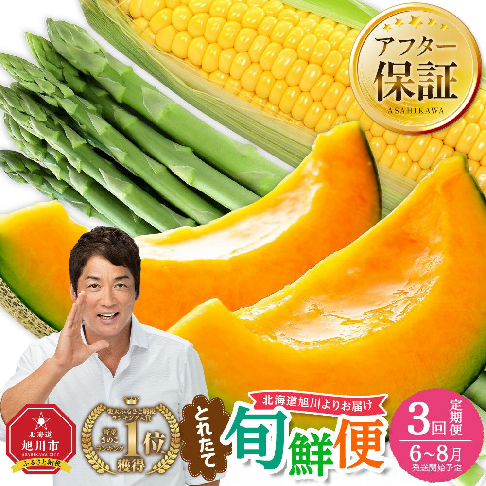 【ふるさと納税】ランキング1位獲得！【26年発送先行予約】とれたて旬鮮便～北海道旭川市から旬の定期便～ _01107 | お楽しみ 大人気 ランキング 野菜 グリーンアスパラ メロン ゴールドラッシュ 赤肉 フルーツ 果物 2玉 旭川市ふるさと納税 北海道