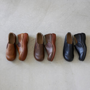 コンフォートスリッポン｜ブラウン M(23.5cm) レディース スリッポン 幅広 甲高 外反母趾 ゆったり幅 大人気 靴