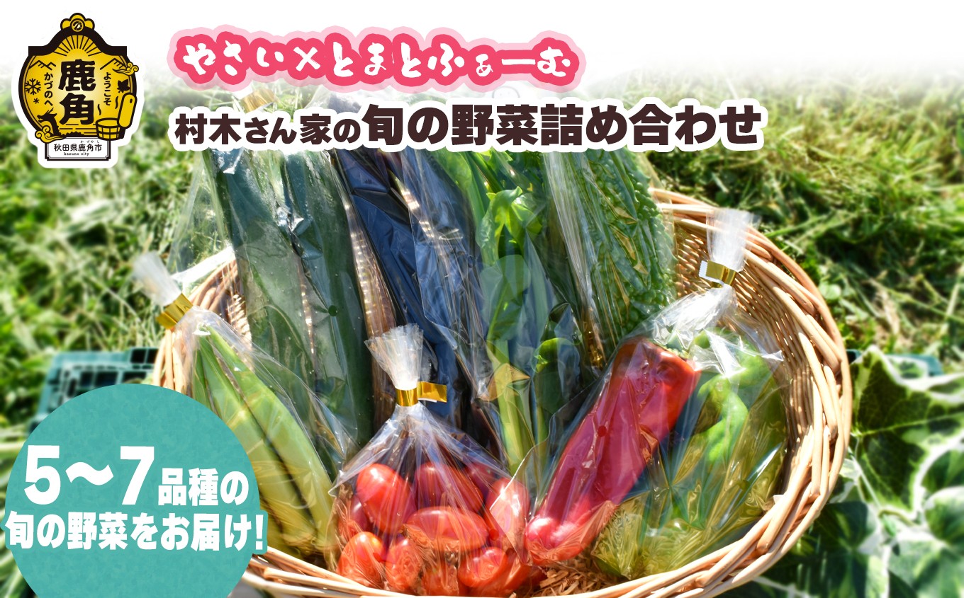 
                  《 先行予約 》  村木さん家の 旬の 野菜詰め合わせ 5～7種【やさい×とまとふぁーむ】●2026年8月上旬発送開始 野菜 新鮮 採れたて セット 食べ比べ 詰め合わせ サラダ 産地直送 農家直送 新鮮 旬 県産 国産 お中元 お歳暮 グルメ ギフト 故郷 秋田 あきた 鹿角市 鹿角 送料無料 
                