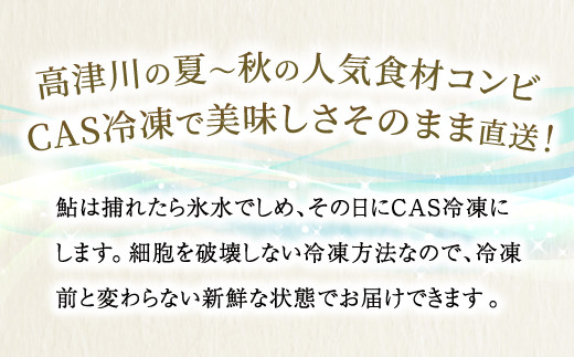 高津川の人気食材コンビをCAS冷凍で美味しさそのまま食卓へお届けします！