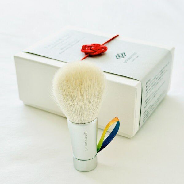 【ふるさと納税】熊野化粧筆 やわらか洗顔ブラシ（レインボー紐）熊野筆ほうこどう【メイクブラシ 化粧筆 洗顔ブラシ 熊野筆 伝統工芸 職人技 高級筆 セット ケース ギフト 贈り物】