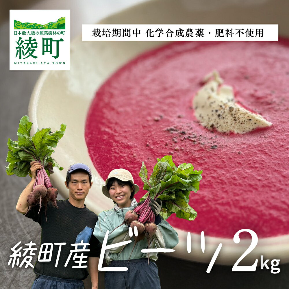 【ふるさと納税】 綾町産 ビーツ 2kg おすすめレシピ付き 国産ビーツ 有機野菜 オーガニック野菜 無農薬野菜 化学農薬不使用 化学肥料不使用 高栄養野菜 抗酸化 健康食品 栄養豊富 スムージー ホイル焼き 産地直送 お取り寄せ 人気 おすすめ 宮崎県 送料無料