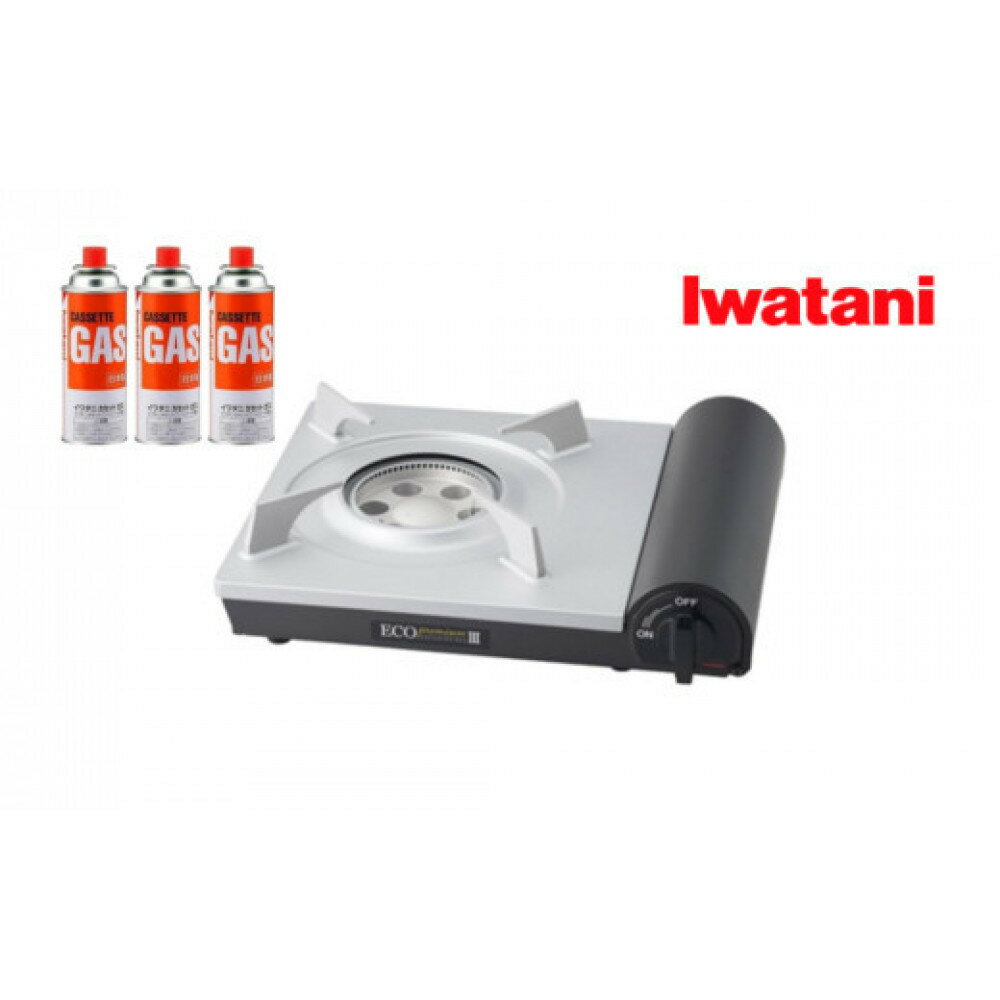 【ふるさと納税】イワタニ カセットフー エコプレミアムIII カセットこんろ+カセットガス3P＜カラー選択可＞ | スポーツ　アウトドア　電化製品　キッチン家電　雑貨　日用品　防災グッズ