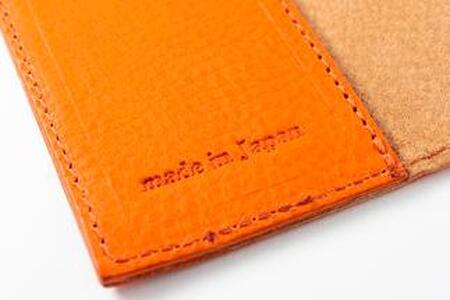 maf pinto (マフ ピント) レザーブックカバー新書サイズ（レギュラーモデル）オレンジ シュリンク