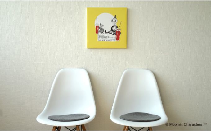 MOOMIN(ムーミン) ファブリックフレーム Sサイズ(ミイ＆ミムラ) キャラクター インテリア 絵画  HNNA023