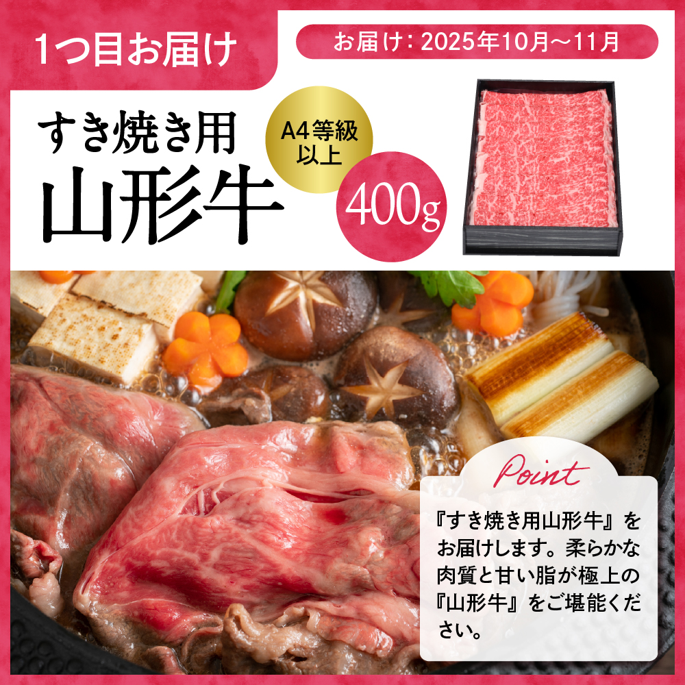 【2回定期便】2025年　ラ・フランス＆山形牛コース (2025年10月以降お届け） hi999-027-2_イメージ3