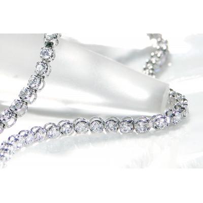 ふるさと納税 昭和町 【1.0ct】pt900ダイヤモンド テニス ブレスレット 17cm |  | 02