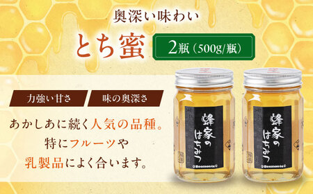 蜂家厳選！はちみつ とち蜜 500g（瓶）×2本　《喜茂別町》【Beemonte】はちみつ 蜂蜜 ハチミツ 国産はちみつ ハニー[AJAS006]