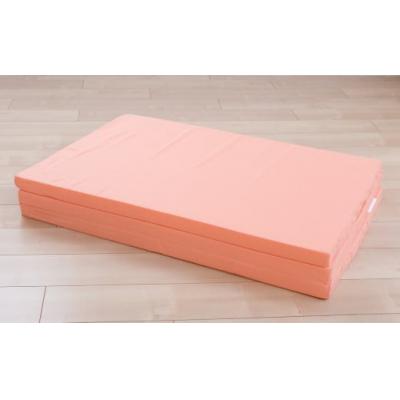 ふるさと納税 倉敷市 【オレンジ】4つ折りマットレス 厚み4センチ シングル |  | 01