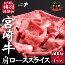 【ふるさと納税】【おためし特別提供品】A4等級以上 宮崎牛肩ローススライス 500g（黒毛和牛 ブランド牛 すき焼き 焼肉 内閣総理大臣賞）