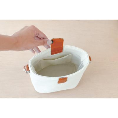 ふるさと納税 大府市 帆布 × 革　ショルダーバッグ　キャンバス　猫　かばん　小さめ　ミニバッグ【グレー】 |  | 03