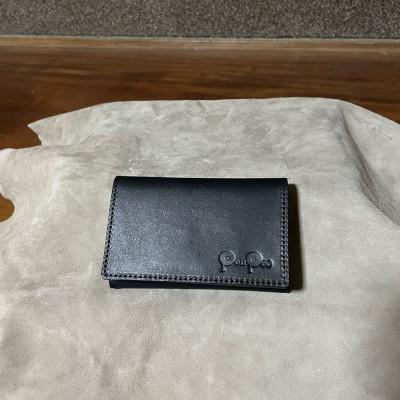 ふるさと納税 東海市 知多牛革の名刺入れ(ブラック)