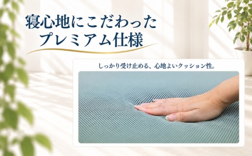 ア・ラエル らくらく敷ふとん プレミアム シングル 97×198×9cm 無地グレー 中材まで洗える 三つ折り 敷布団