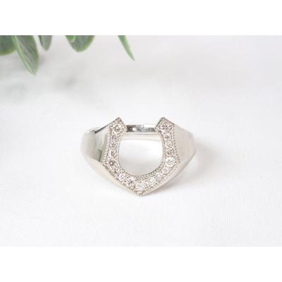 ふるさと納税 甲府市 0.25ct　ホースシューダイヤモンドリング9602PT |  | 01