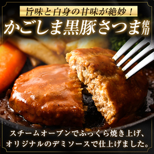 a1003 鹿児島県産黒豚ハンバーグ 計24個 (210g(3個入り)×8パック)【AKR Food Company】姶良市 ハンバーグ デミグラスソース デミソース 国産 鹿児島県産 肉 豚 豚肉 