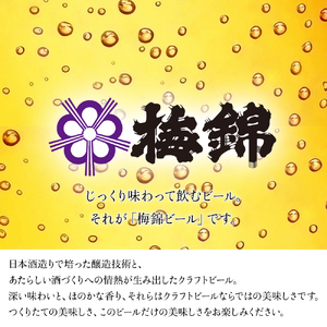 梅錦 ビール12本詰め合わせ（定番ビール5種と季節の限定ビール1種）