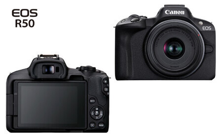 Canon EOS R50 ダブルズームキット 黒【長崎キヤノン】[MA25] 一眼 AF ミラーレスカメラ キャノン