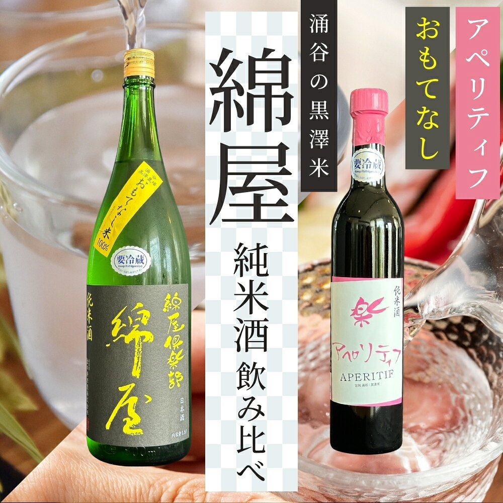 【ふるさと納税】錦屋倶楽部 純米酒 黒澤米 おもてなし 720ml アペリティフ 500ml 2本セット｜※離島への配送不可 宮城 食前酒 吟醸 純米酒 自然農法 黒澤 贈り物 酒 ギフト 黒澤米 お酒 晩酌 さけ 晩酌 sake 純米 酒蔵 SAKE 酒造