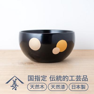 ふるさと納税 湯沢市 小鉢 ( 水玉 ) 黒 《 川連漆器 》 / 伝統的工芸品[L9202]