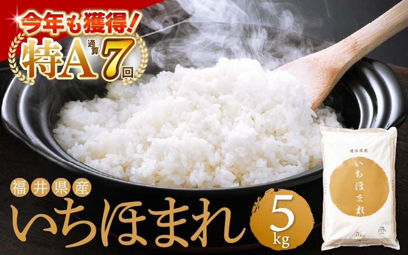 
            特A通算7回！令和6年産 お米 いちほまれ 5kg 福井県産【米 コメ kome 5キロ 精米 白米】 [e27-a033_r06]
          