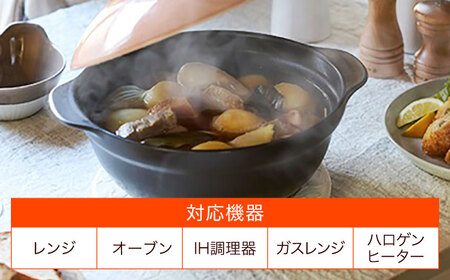 【美濃焼】超軽量IH直火土鍋 9号 チャコールグレー【丸利玉樹利喜蔵商店】 直火対応 IH対応 軽量土鍋 3～4人用[MCC107]