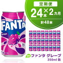 【ふるさと納税】【2か月定期便】ファンタグレープ缶 350ml (24本×2回)【グレープ ファンタ 炭酸飲料 炭酸 果汁飲料 缶 350 イベント 子供に人気】A7-R090331