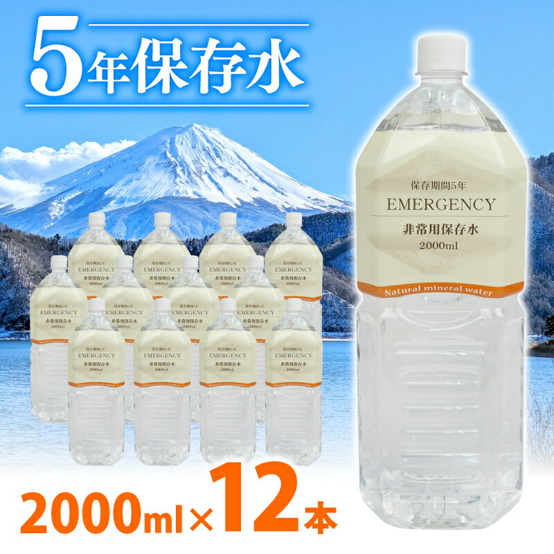 【ふるさと納税】 水 ペットボトル 2L × 6本 2ケース 計12本 ミネラルウォーター 天然水 非常用 保存水 飲料水 防災 備蓄 長期 備蓄水 災害用 避難用品 防災グッズ 天然 ミネラル 美味しい 安全 安心 国産 日本製 国内産 沼津市 静岡県
