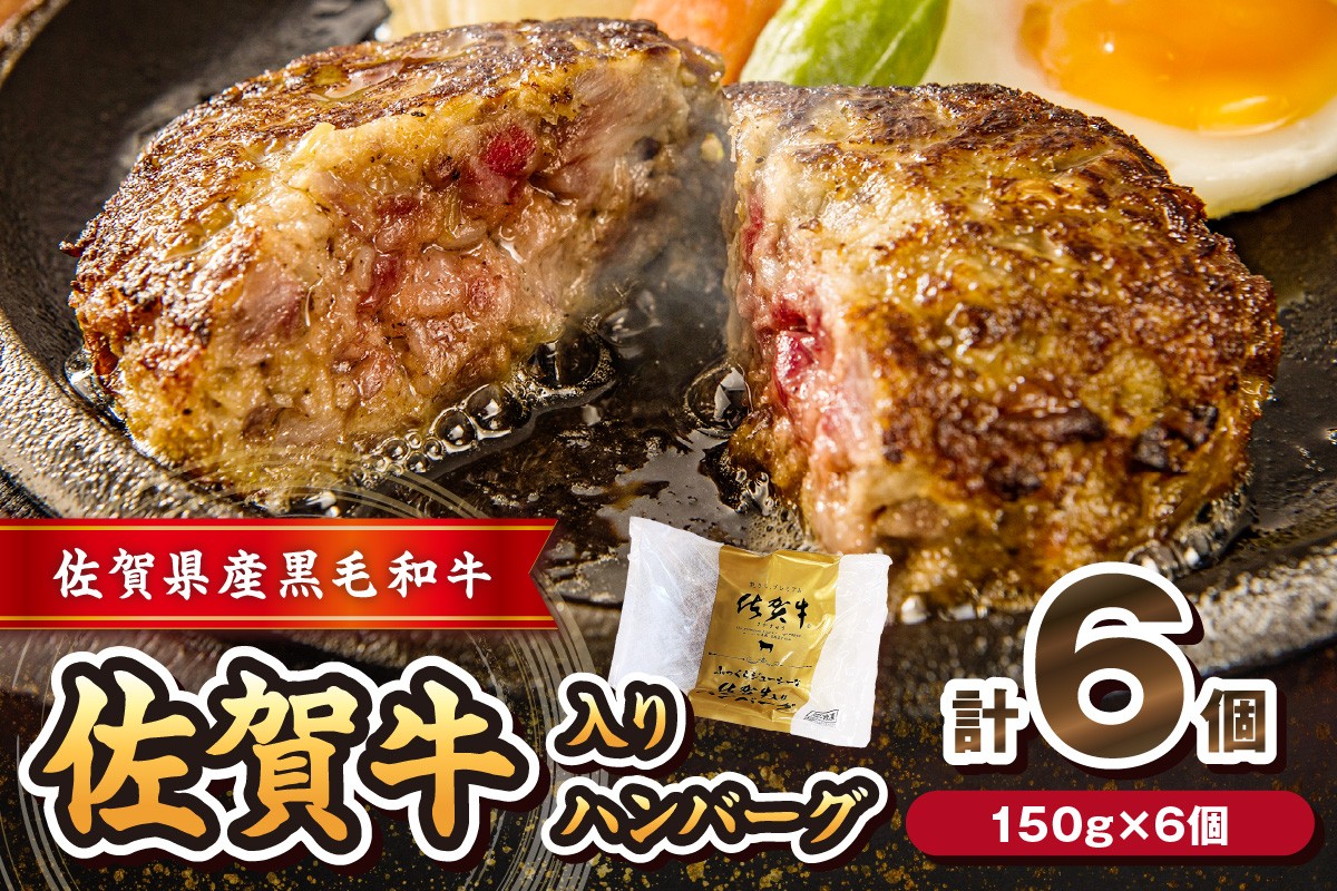 
            佐賀牛 入り ハンバーグ 150g×6個 125-J1046
          
