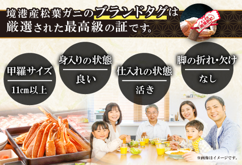 【活き】タグ付き松葉ガニ　中　2枚