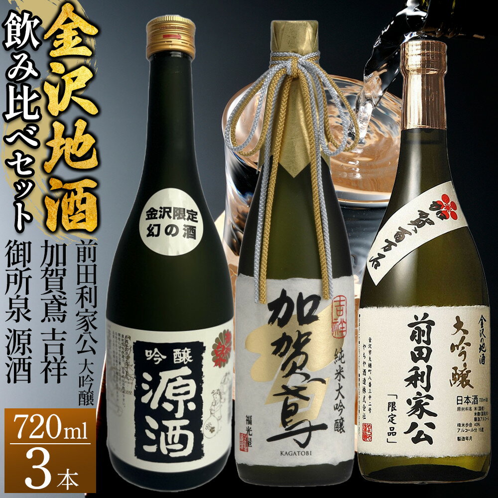 【ふるさと納税】【金沢地酒】飲み比べ3本セット　G