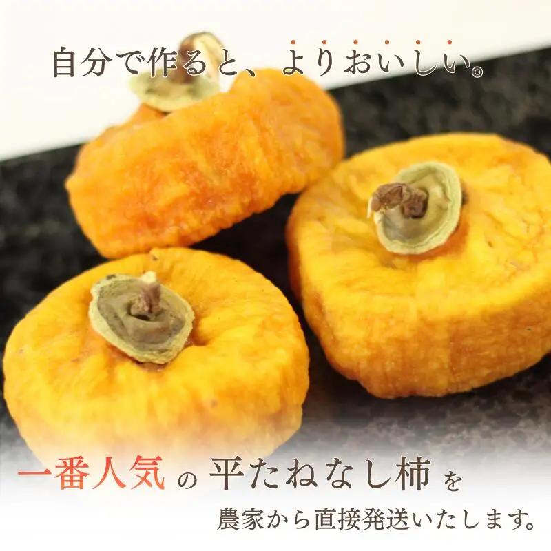 甘さが違う！とっても甘くなる生渋柿（平たねなし柿）あんぽ柿用 T軸枝無 約2.5〜3kg 約9〜18個【2026年10月下旬～順次発送】【art041A】