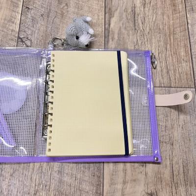 ふるさと納税 岡崎市 表紙がポーチになったバインダーLの手帳　推し活に最高【SPEECHBALLOON】Fairyパープル |  | 02