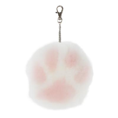 ふるさと納税 羽曳野市 日本製 ムートン肉球チャーム 1個 アイボリー