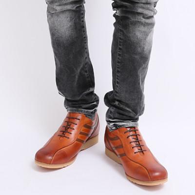 ふるさと納税 大和郡山市 メンズスニーカー 紐タイプ 5cmアップシークレットシューズ No.997 ブラウン 26.5cm |  | 02