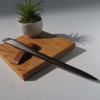 ふるさと納税 小牧市 木製かんざし リーフ型 標準サイズ (紫檀) [195S28-01] |  | 01