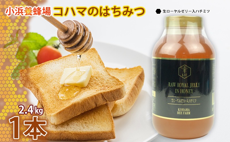 コハマのハチミツ 2.4kg 1本（生ローヤルゼリー入） 国産 はちみつ ハチミツ 蜂蜜 hatimitu ハニー HONEY 蜜 生ローヤルゼリー 瓶詰 大容量 グルメ 健康 朝食 プレゼント ギフト 贈答 内祝い 沖縄県産 沖縄